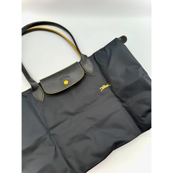 🔥Sold 🔥 Le Pliage L (Grey and Yellow) Nylon Shoulder bag (NWOT) - Picture 2 of 11